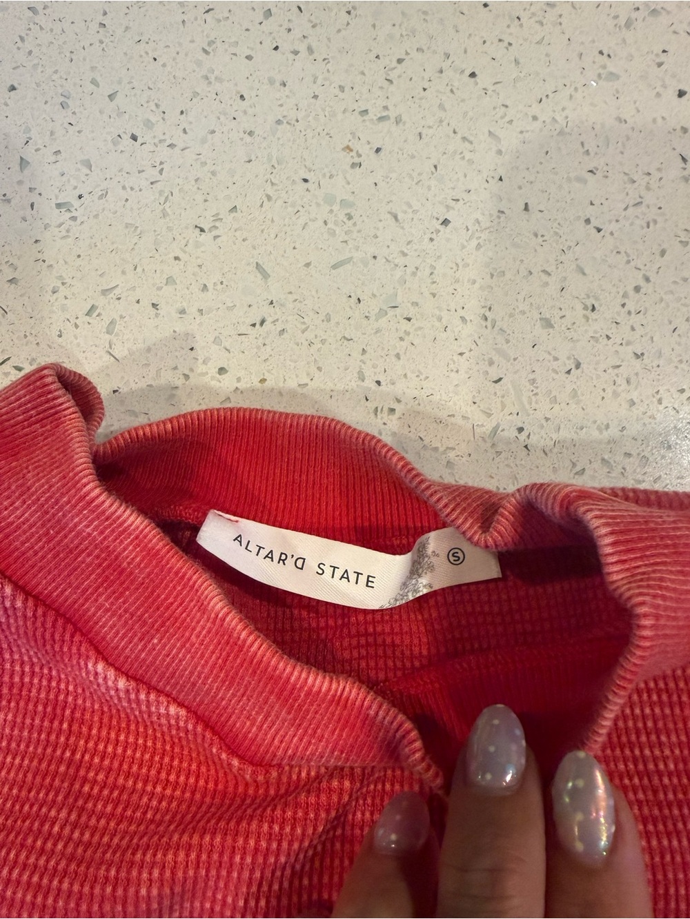 Altar'd State Red Ruffle Flutter Crop Top - Picture 3 of 4